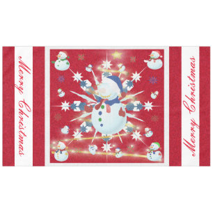 The Glittery Christmas Snowman - Tablecloth