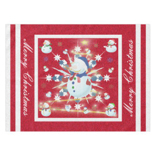 The Glittery Christmas Snowman - Tablecloth