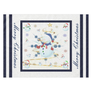 The Glittery Christmas Snowman - Tablecloth