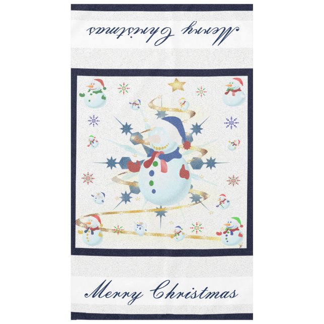 The Glittery Christmas Snowman - Tablecloth (Front)