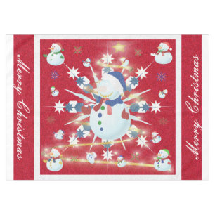 The Glittery Christmas Snowman - Tablecloth