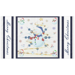 The Glittery Christmas Snowman - Tablecloth