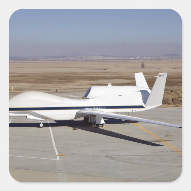 The Global Hawk unmanned aircraft Square Sticker (Front)