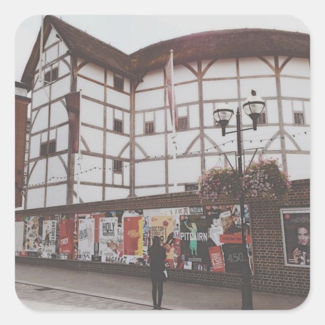The Globe Theatre - London - UK  Square Sticker (Front)