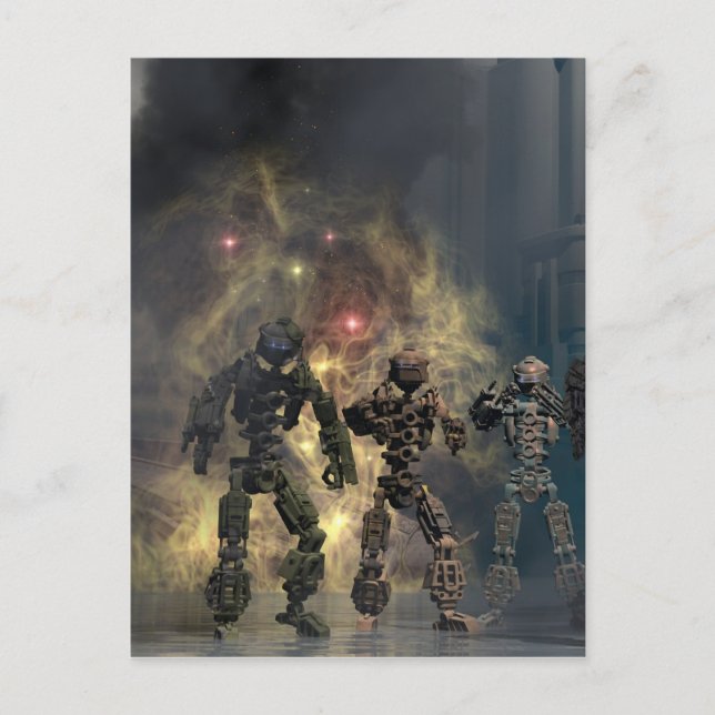 the glorious seven robots b postcard (Front)