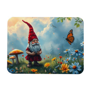 The gnome and the butterfly magnet