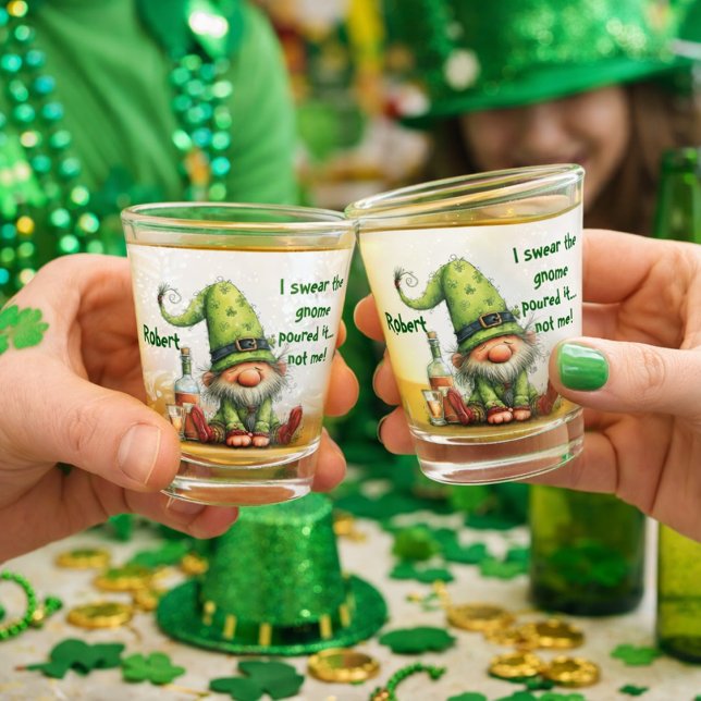 The Gnome Poured It Not Me Shot Glass (Creator Uploaded)