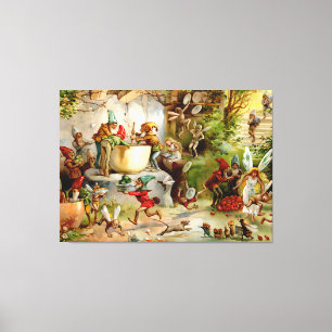 The Gnomes' Kitchen – 1895 Canvas Print