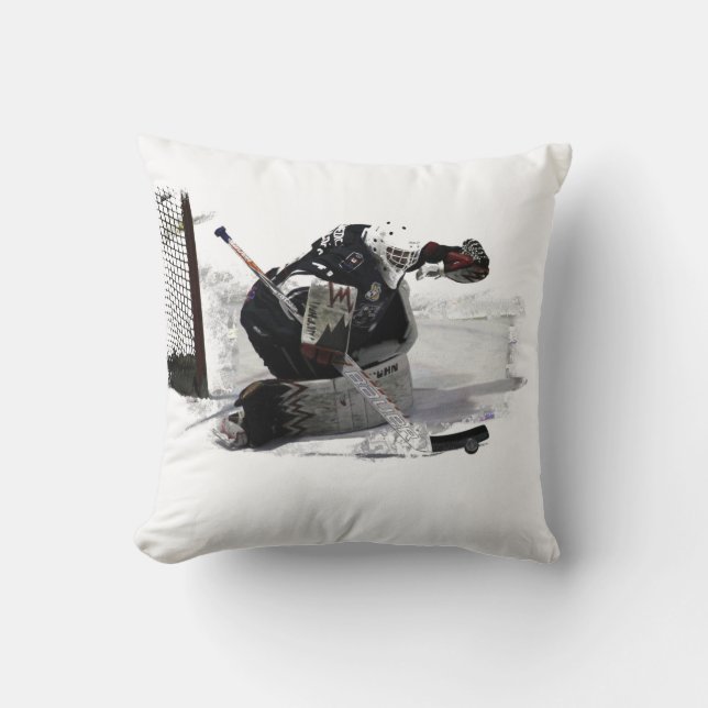 The Goaltender - Hockey Player  Cushion (Front)