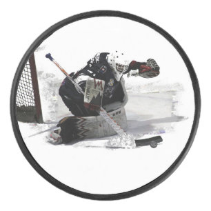 The Goaltender - Hockey Player   Hockey Puck