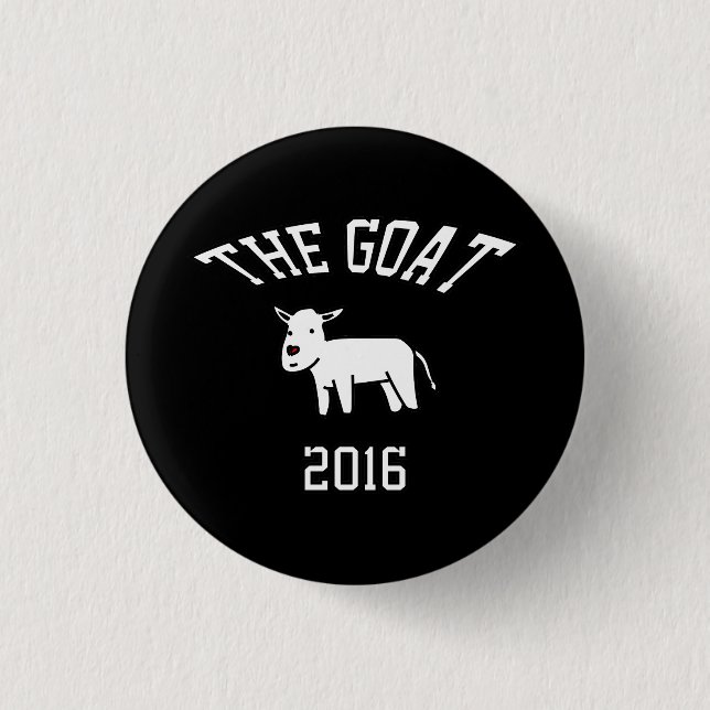 THE GOAT 3 CM ROUND BADGE (Front)