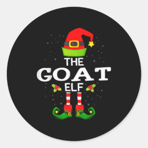 The Goat Elf Christmas Family Matching Pajama Classic Round Sticker