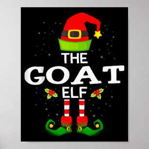 The Goat Elf Christmas Family Matching Pajama  Poster