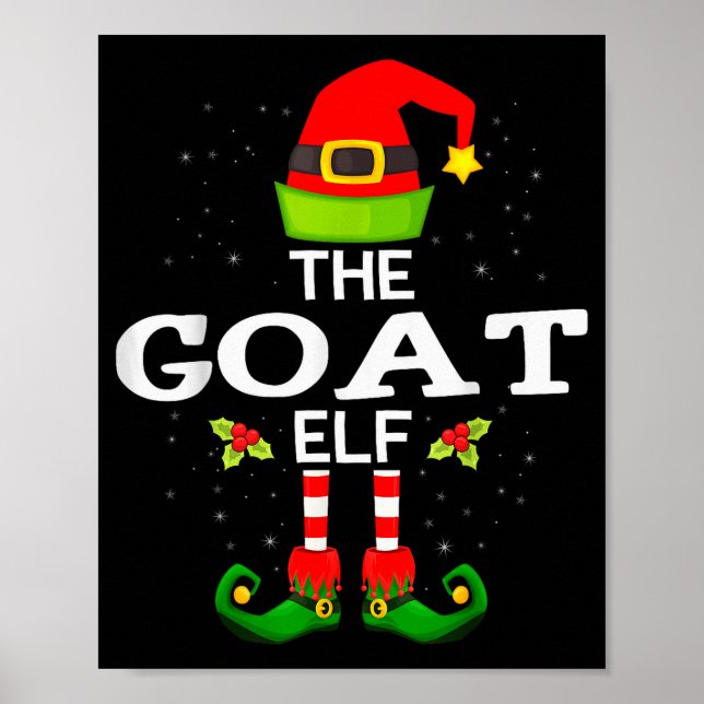 The Goat Elf Christmas Family Matching Pajama  Poster (Front)