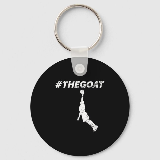 The Goat Greatest Of All Time Basketball Motivatio Key Ring (Front)