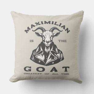 The GOAT (Greatest Of All Time) With Your Name Cushion