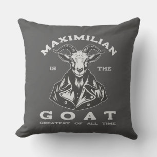 The GOAT (Greatest Of All Time) With Your Name Cushion