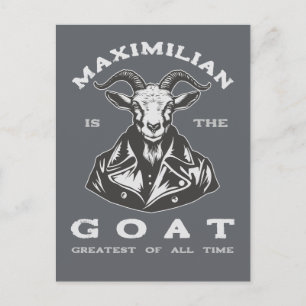 The GOAT (Greatest Of All Time) With Your Name Postcard