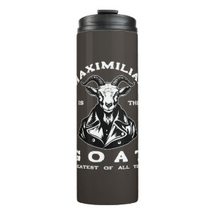 The GOAT (Greatest Of All Time) With Your Name Thermal Tumbler