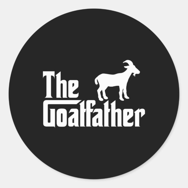 The Goatfather Goat Goat Farming Classic Round Sticker (Front)