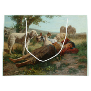 The Goatherder Girl's Siesta (by Carlo Ademollo) Large Gift Bag