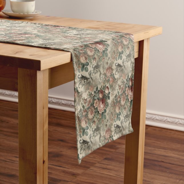 The Goatman’s Garden – Gothic Folklore Design Short Table Runner (In Situ)