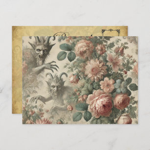 The Goatman’s Garden – Gothic Victorian Holiday Postcard