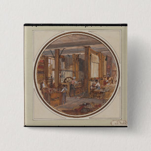 The Gobelins Workshop, 1840 15 Cm Square Badge