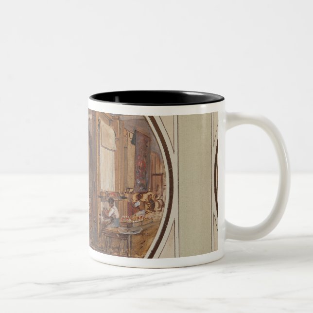 The Gobelins Workshop, 1840 Two-Tone Coffee Mug (Right)