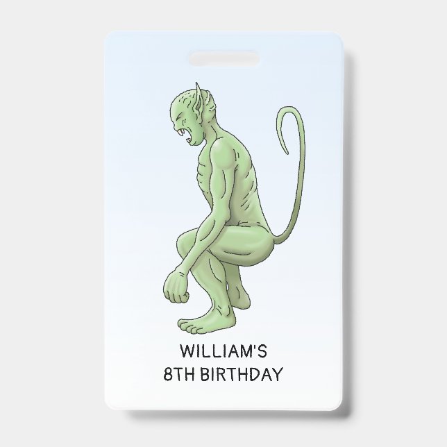The Goblin Birthday Card ID Badge (Front)
