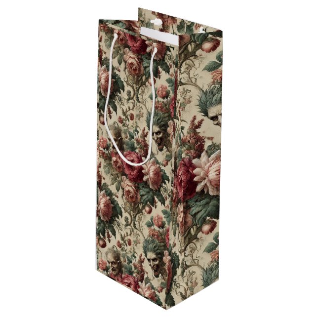 The Goblin Couriers – Gothic Victorian Wine Gift Bag (Front Angled)