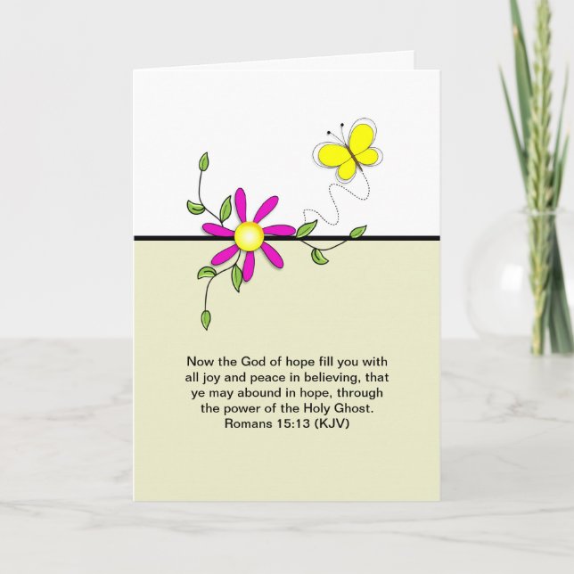 The God of Hope Greeting Card - Romans 15-13 (Front)