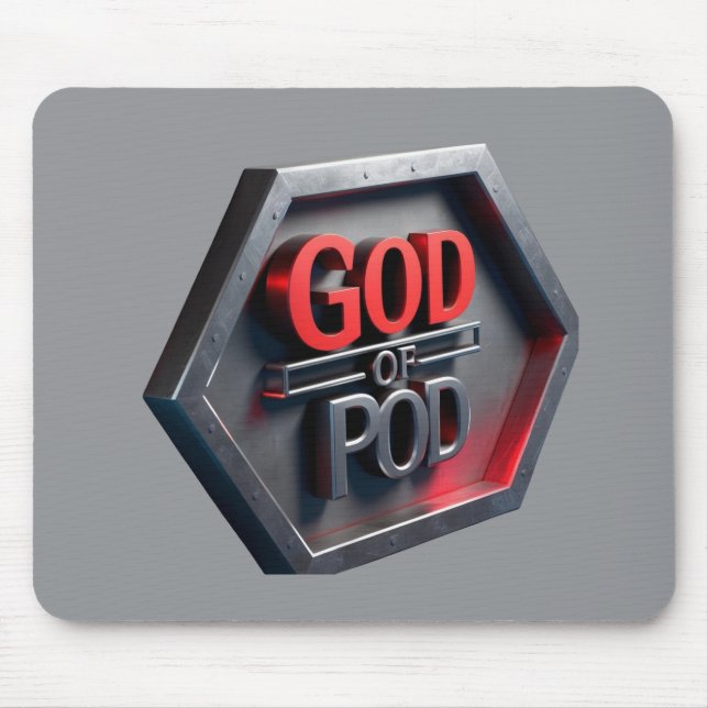 The God Of POD (Print On Demand) Mouse Mat (Front)