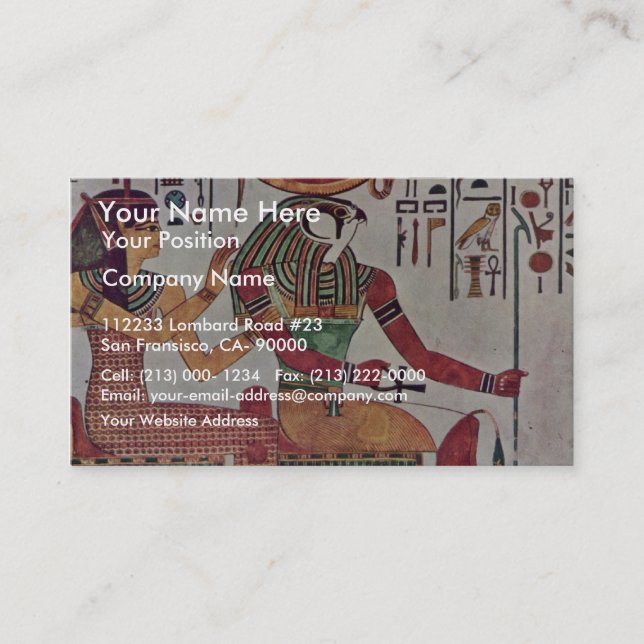The God Re-Harakleti Amentit And The Goddess Of Th Business Card (Front)
