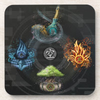 The Godai five elements kanji art illustration