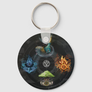 The Godai five elements kanji art illustration Key Ring