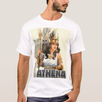 The Goddess Athena Unique Tattoo Design T-Shirt