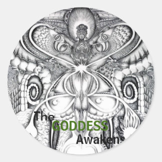 THE GODDESS AWAKENS CLASSIC ROUND STICKER