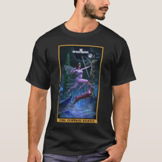 The Goddess Diana in The High Priestess Tarot Card T-Shirt