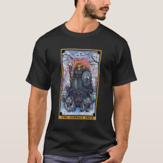 The Goddess Freyja The Chariot Tarot Card Norse Pa T-Shirt