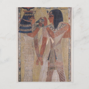 The Goddess Hathor placing the magic collar Postcard