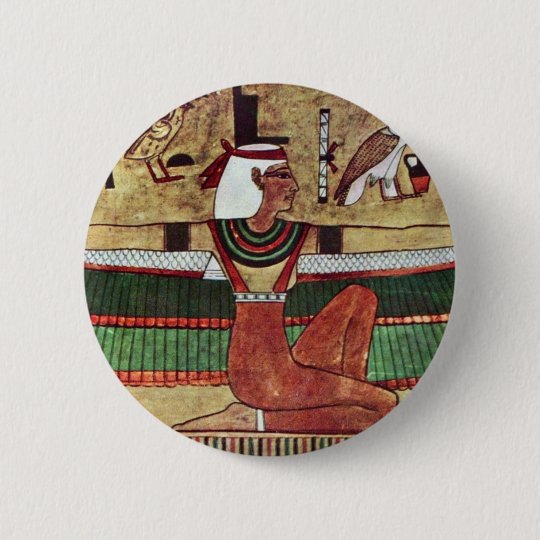 The Goddess Isis, By Ägyptischer Maler Um 1360 V. 6 Cm Round Badge