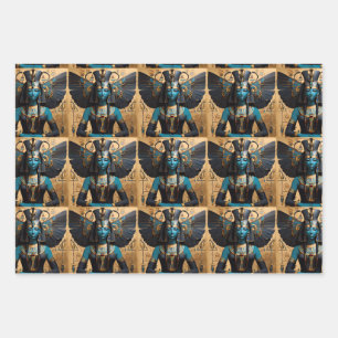 The goddess of mourning protector of the dead wrapping paper sheet