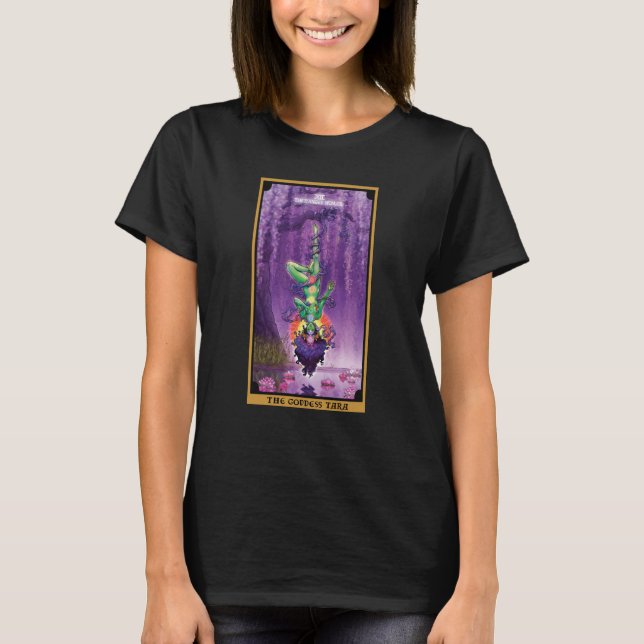 The Goddess Tara The Hanged Woman Tarot Card Hindu T-Shirt (Front)