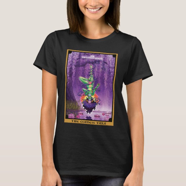 The Goddess Tara The Hanged Woman Tarot Card Hindu T-Shirt (Front)