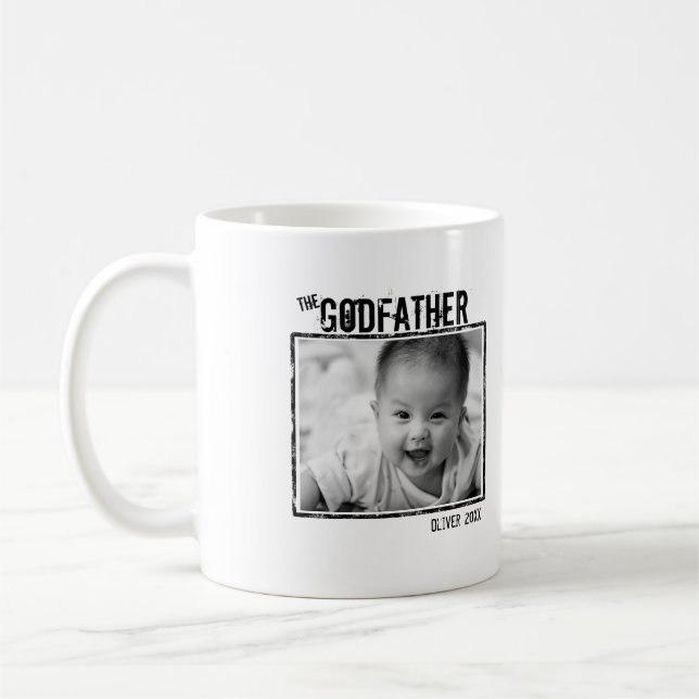 The Godfather | Personalised Photo and Name Coffee Mug (Left)