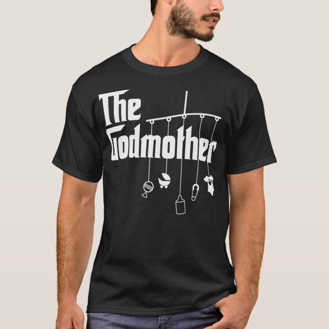 The Godmother of New Baby Funny Pun Gift Premium _ T-Shirt (Front)