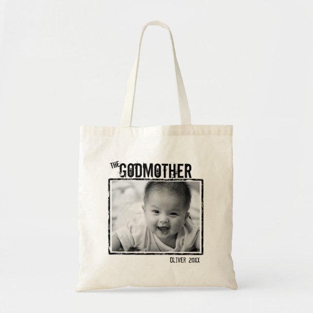 The GodMother | Personalised Photo and Name Tote Bag (Front)
