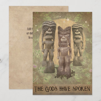 The Gods have spoken (customisable)  Card