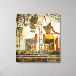 The Gods Osiris and Atum, from Tomb of Canvas Print